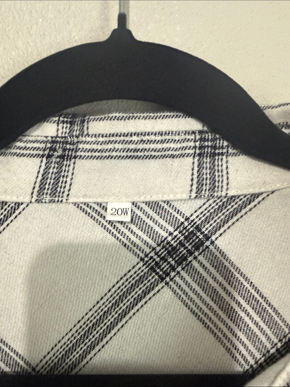 Women's White & Black Plaid Button-Up Bride Shirt with “Till death do us part” - Picture 2 of 6